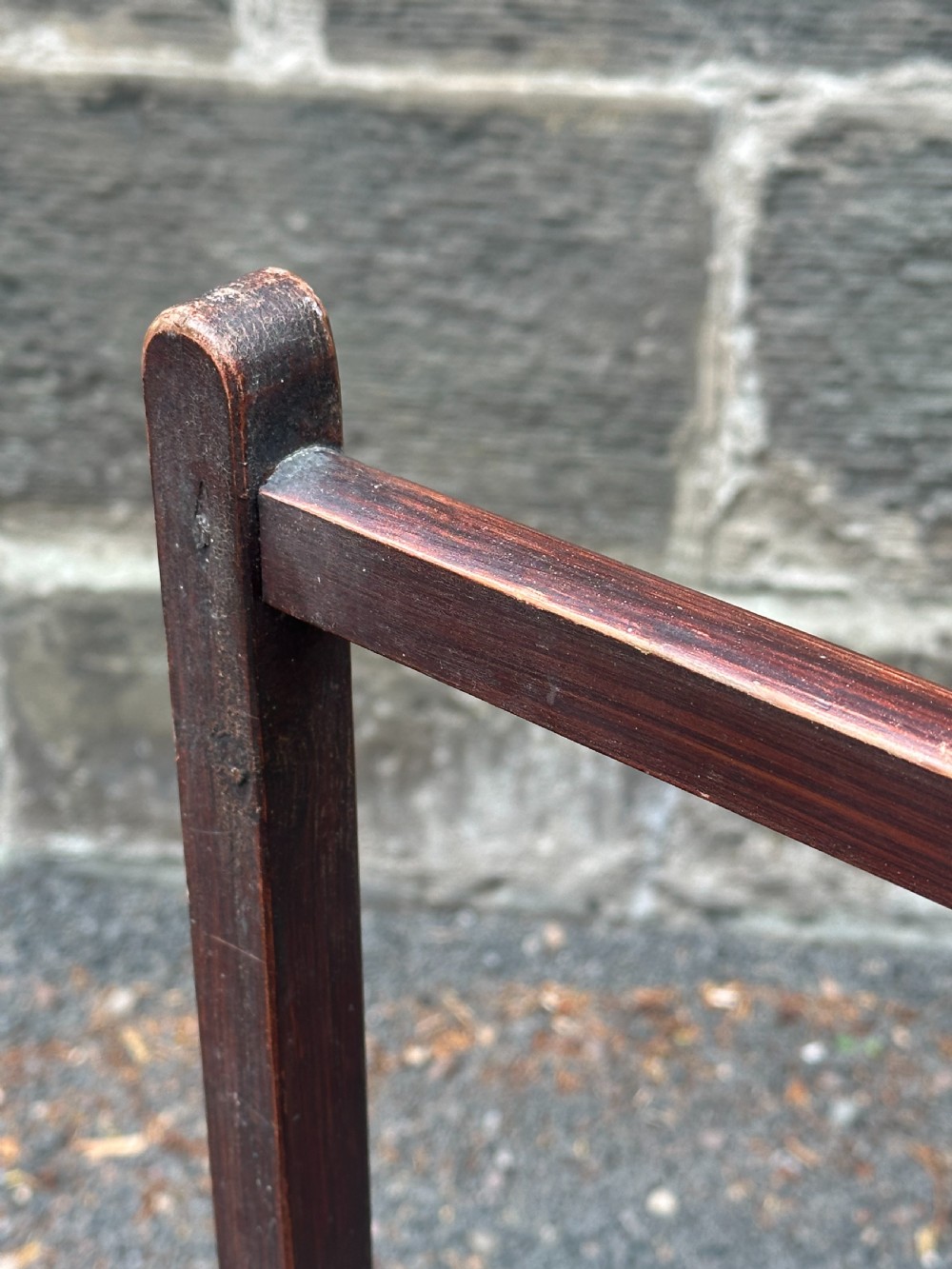 A Scottish George III stained pine towel rail View V