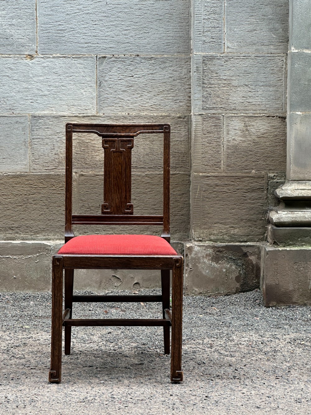 A good quality pair of stained ash 'Chinese' side chairs View IV