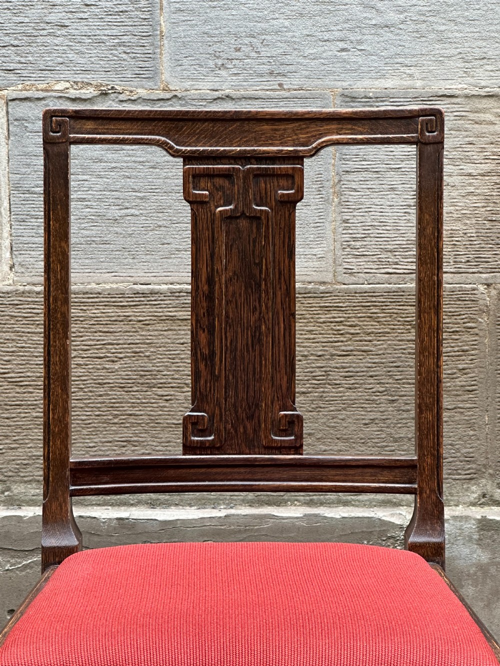 A good quality pair of stained ash 'Chinese' side chairs View VII