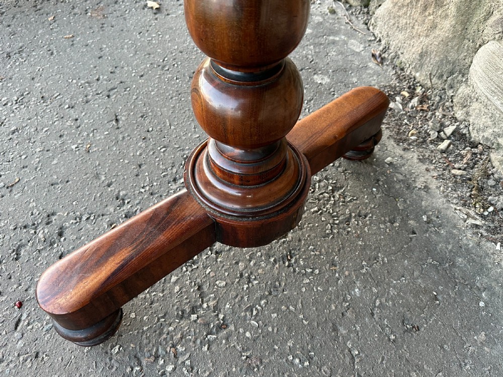 An impressive George IV goncalo alves 'Pillar End' library table attributed to Gillows c.1830 View IV