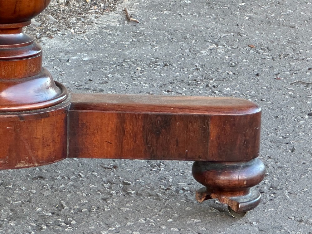 An impressive George IV goncalo alves 'Pillar End' library table attributed to Gillows c.1830 View VI