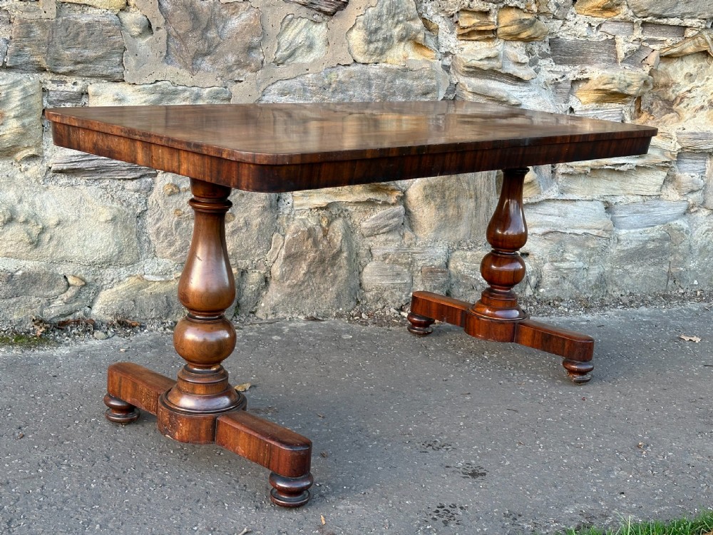 An impressive George IV goncalo alves 'Pillar End' library table attributed to Gillows c.1830 View IX