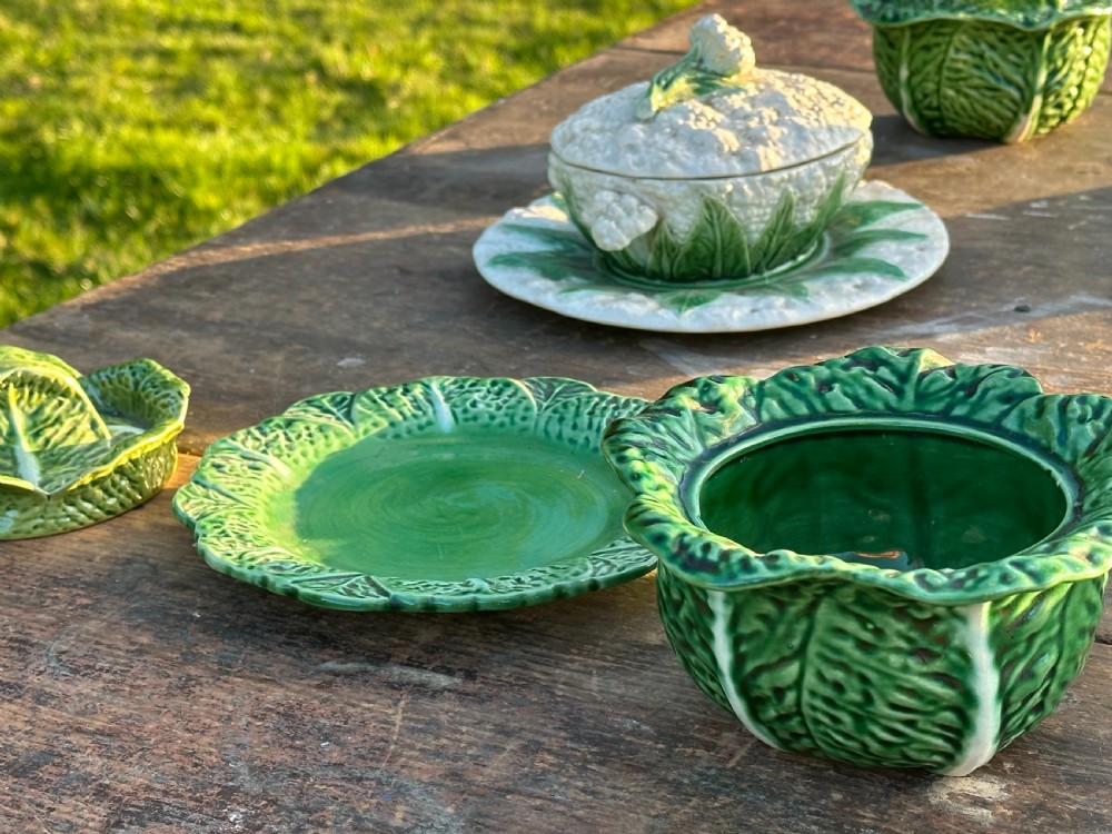 A suite of four 1930's Bardallo Pinheiro cauliflower dishes and covers View II