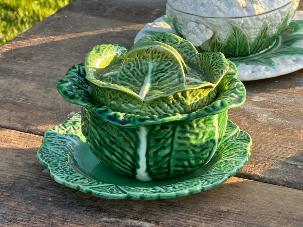 A suite of four 1930's Bardallo Pinheiro cauliflower dishes and covers View IX