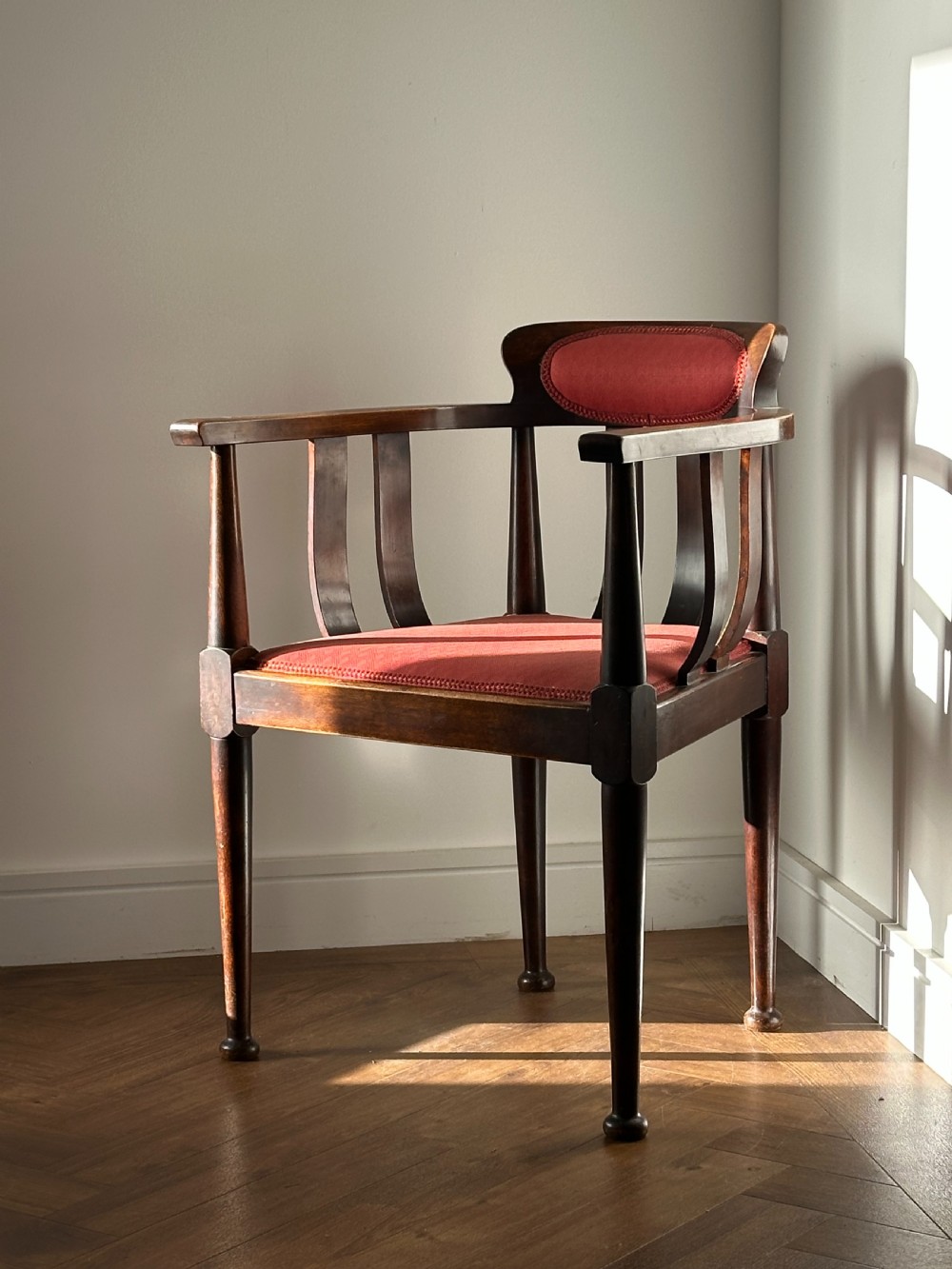 E. A Taylor (Scottish 1871-1951) A Glasgow School mahogany armchair , early 20th century View II