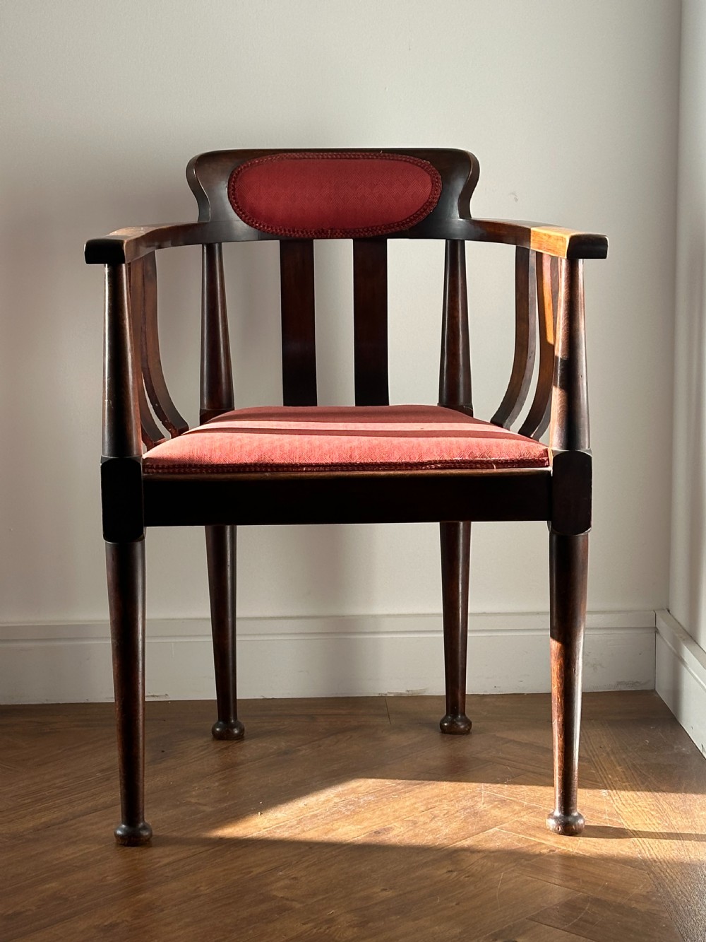 E. A Taylor (Scottish 1871-1951) A Glasgow School mahogany armchair , early 20th century View III