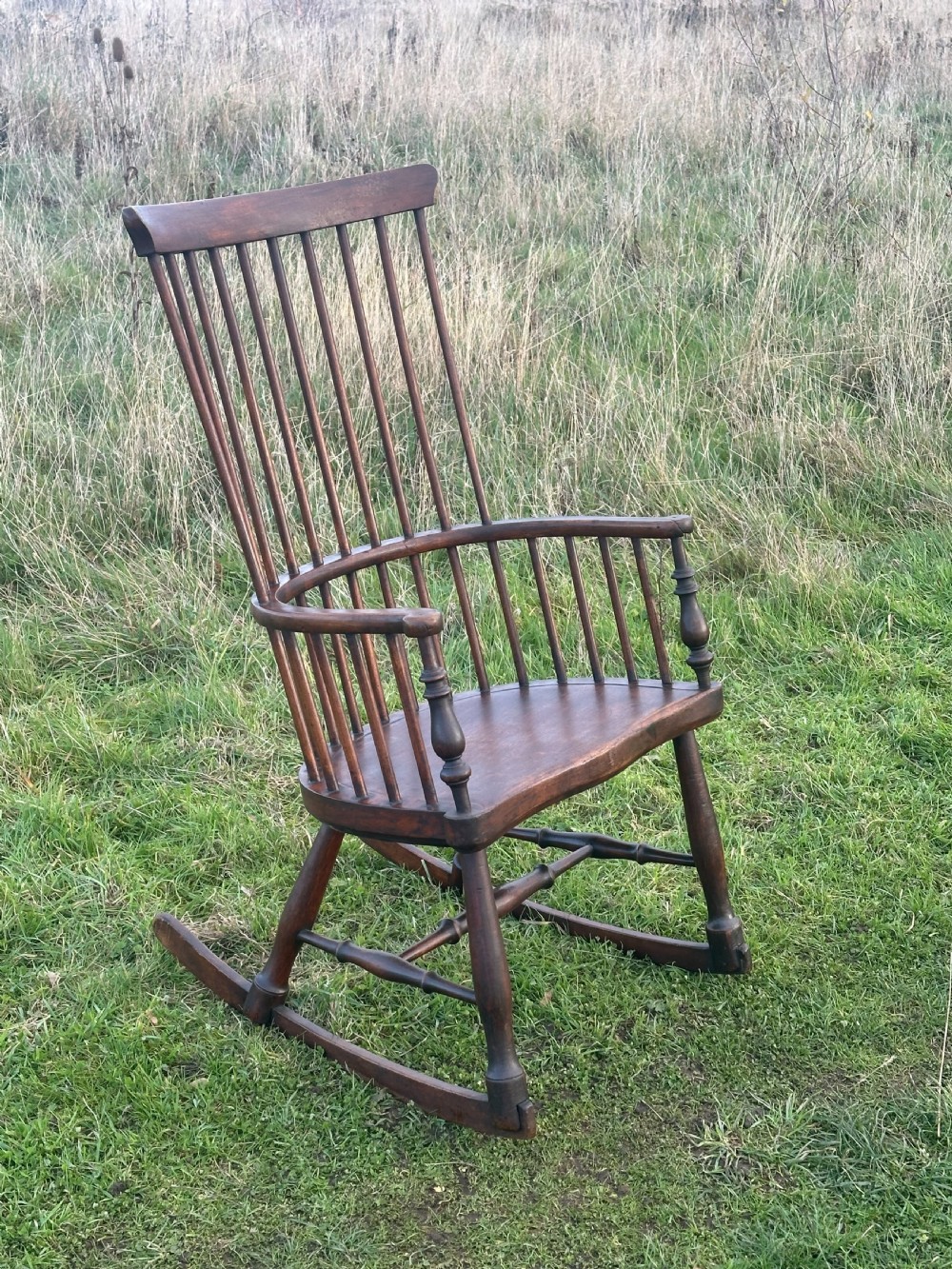 A 'Darvel' high-back rocking chair made by Hugh Shields or Hugh Shields Jnr, Newmilns Ayrshire, fourth quarter 19th century View IV