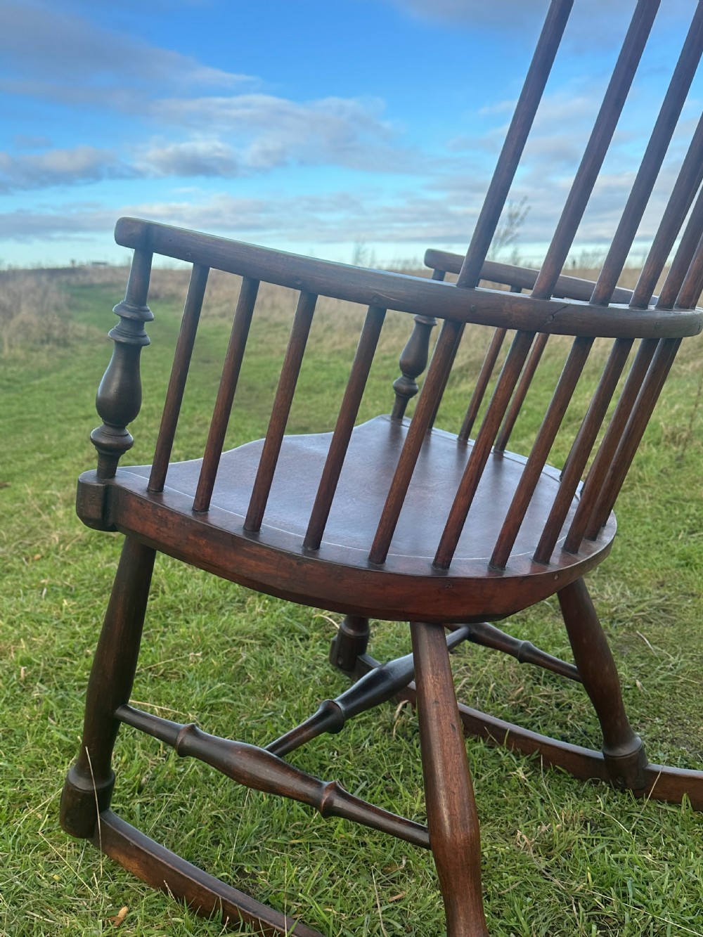 A 'Darvel' high-back rocking chair made by Hugh Shields or Hugh Shields Jnr, Newmilns Ayrshire, fourth quarter 19th century View VI