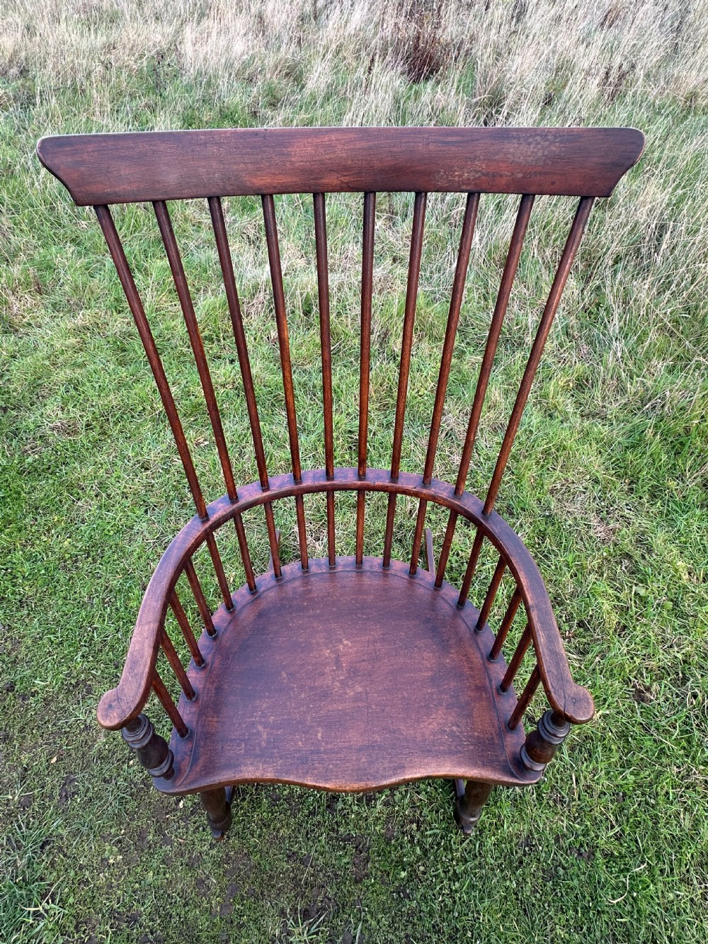 A 'Darvel' high-back rocking chair made by Hugh Shields or Hugh Shields Jnr, Newmilns Ayrshire, fourth quarter 19th century View VIII