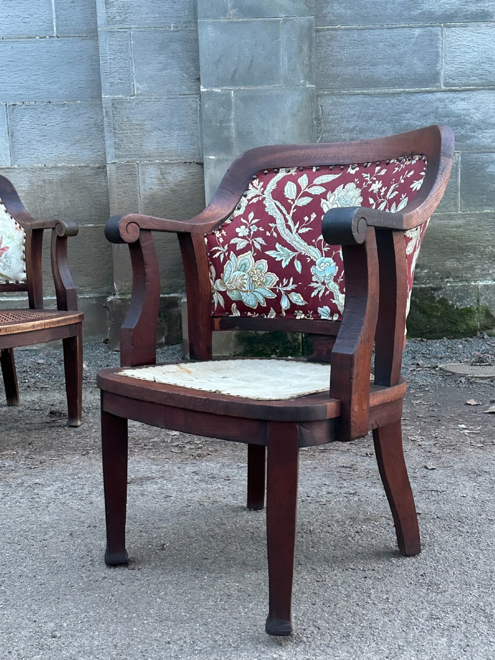 A pair of South African Cape stinkwood armchairs, c.1910 View II