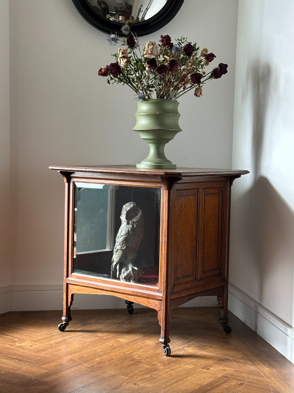 An unusual Victorian oak showcase, c.1880's View II