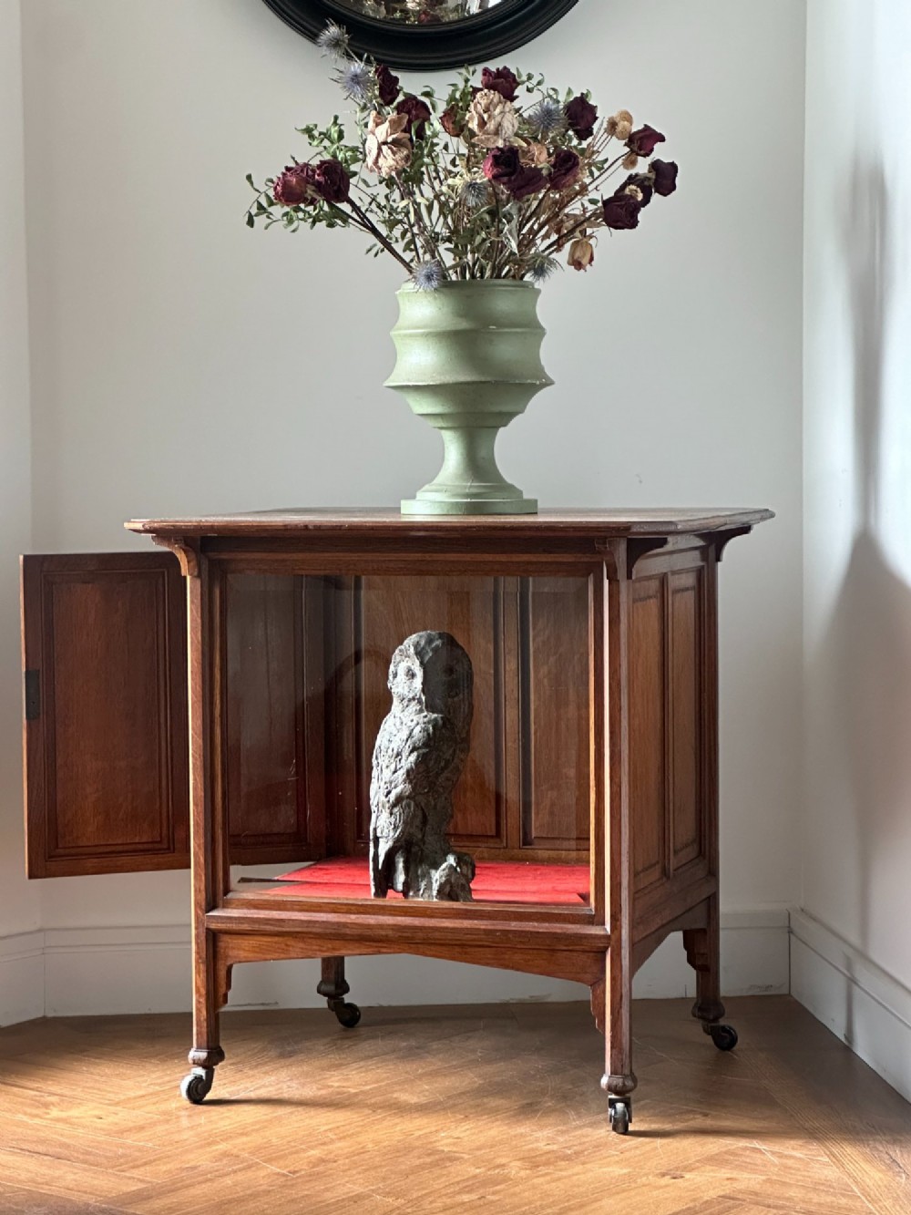 An unusual Victorian oak showcase, c.1880's View III