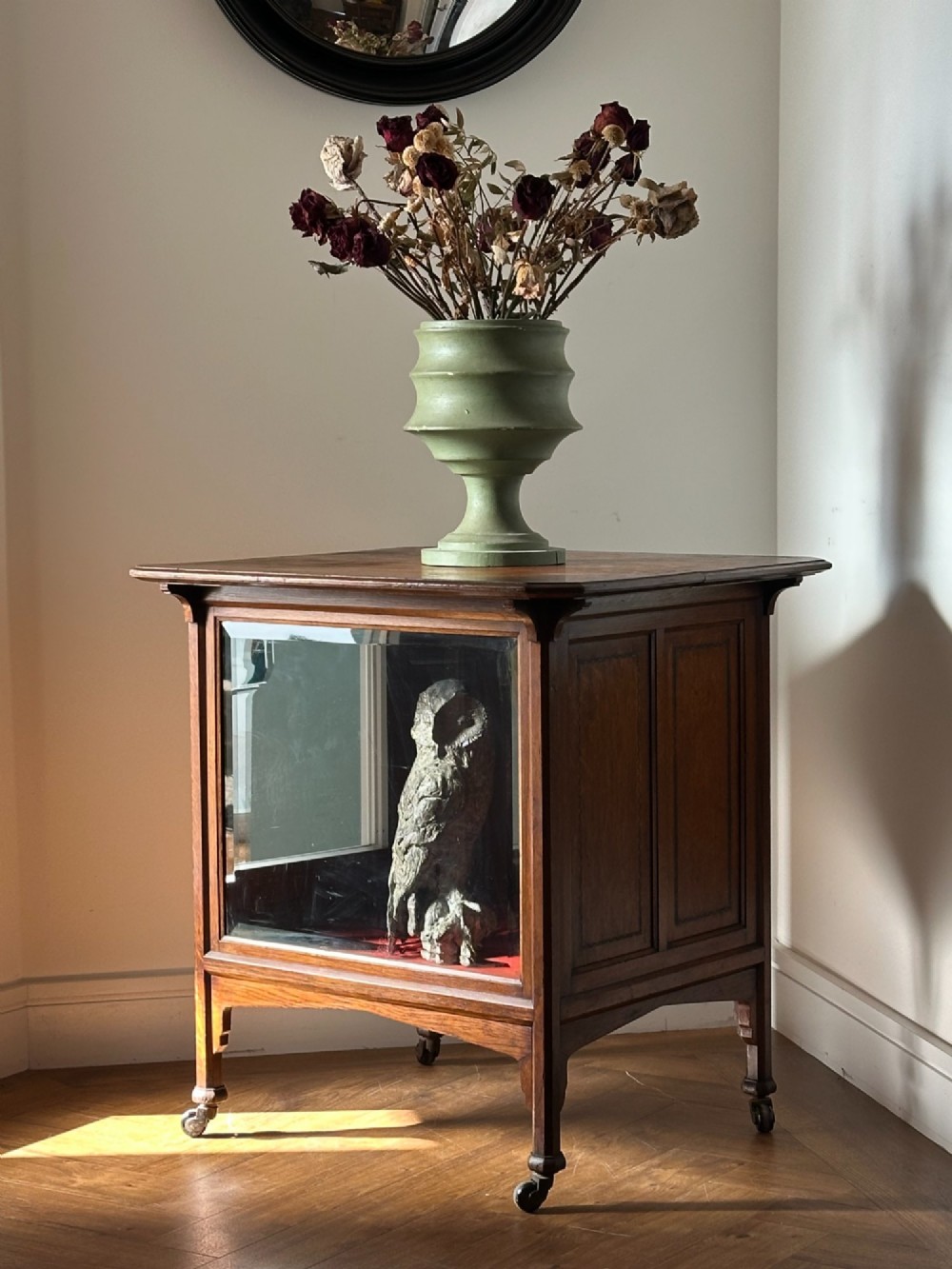 An unusual Victorian oak showcase, c.1880's View V