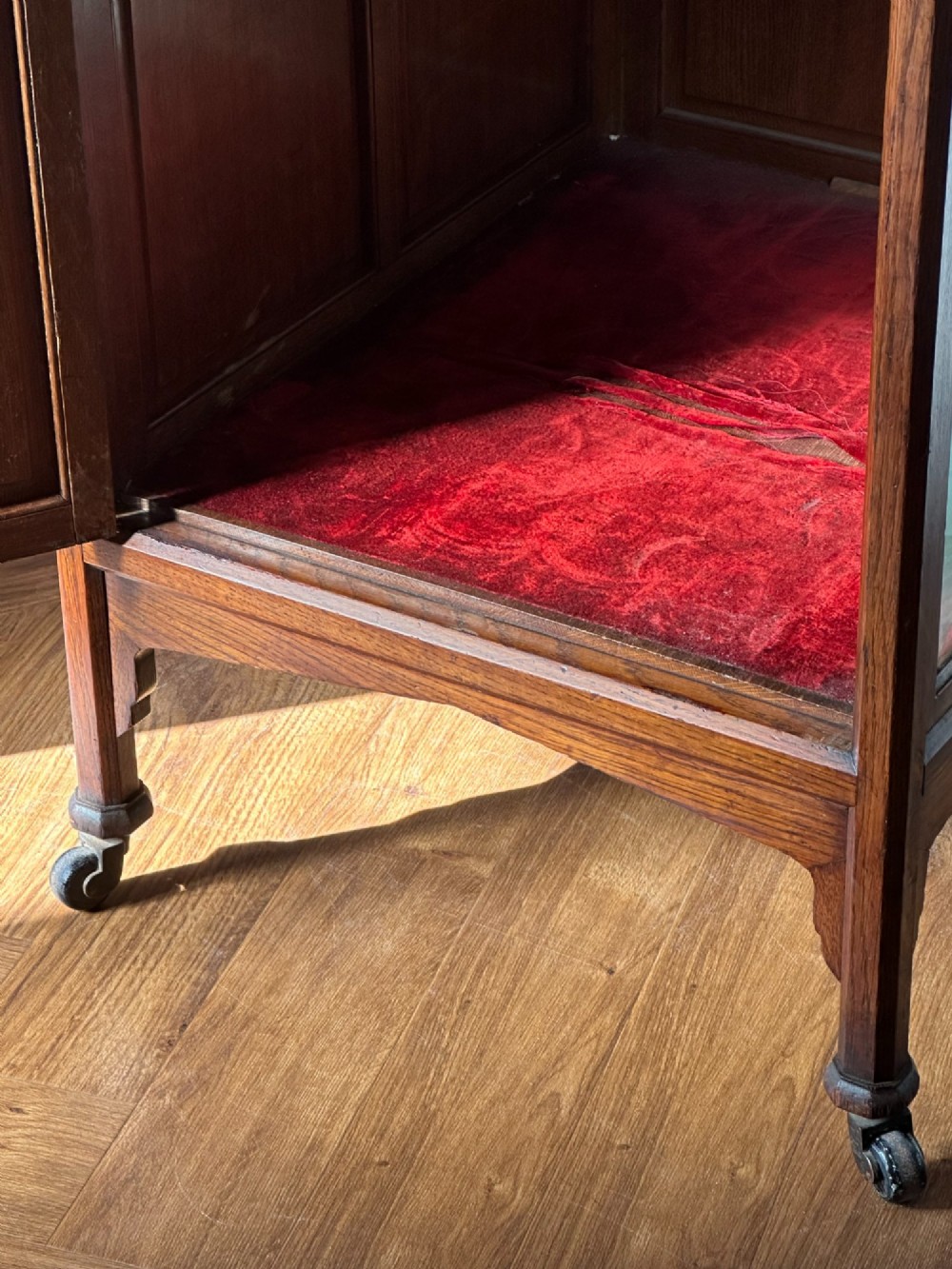 An unusual Victorian oak showcase, c.1880's View VIII