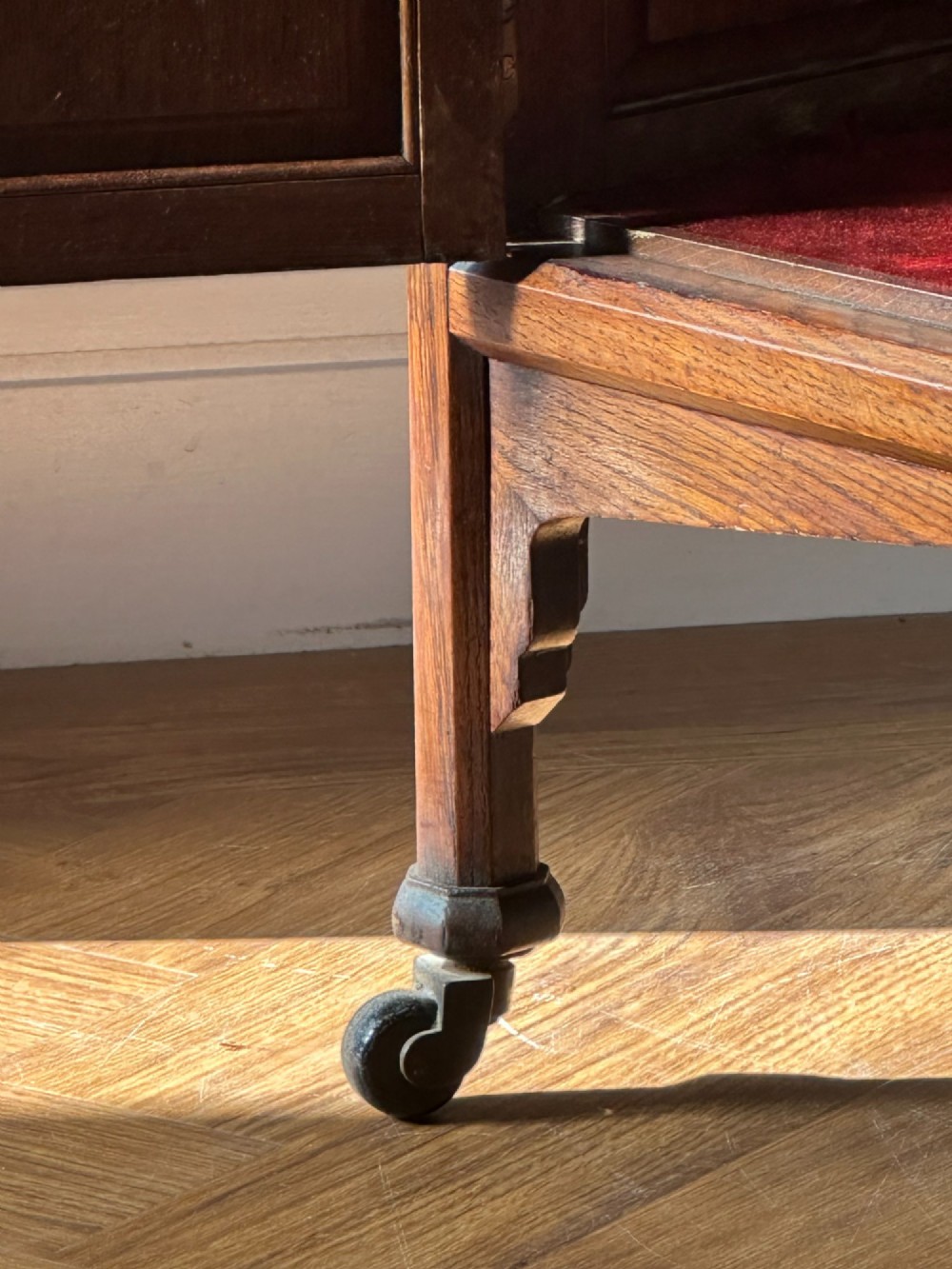 An unusual Victorian oak showcase, c.1880's View IX