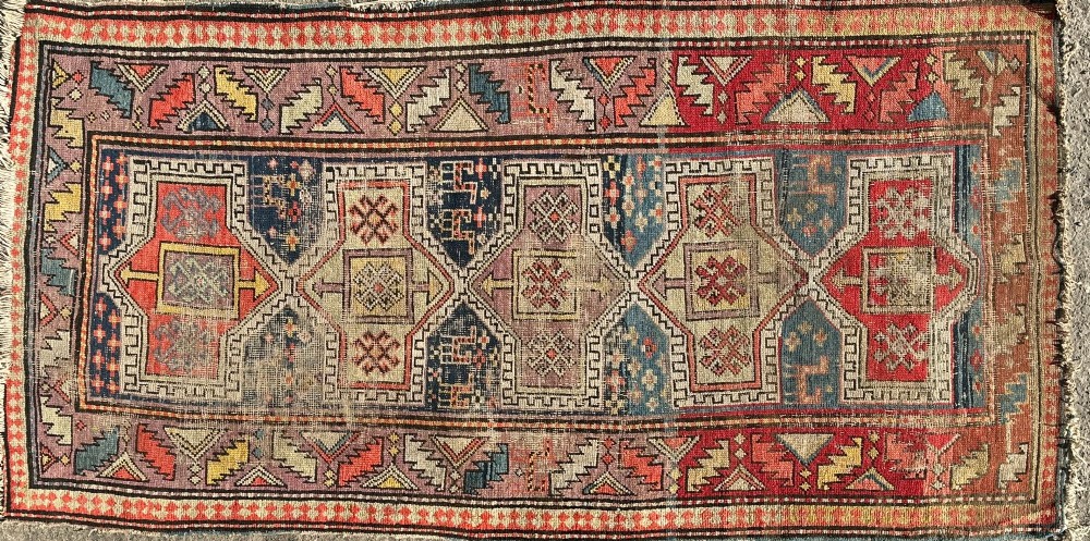 An antique Kazak rug, Caucasus