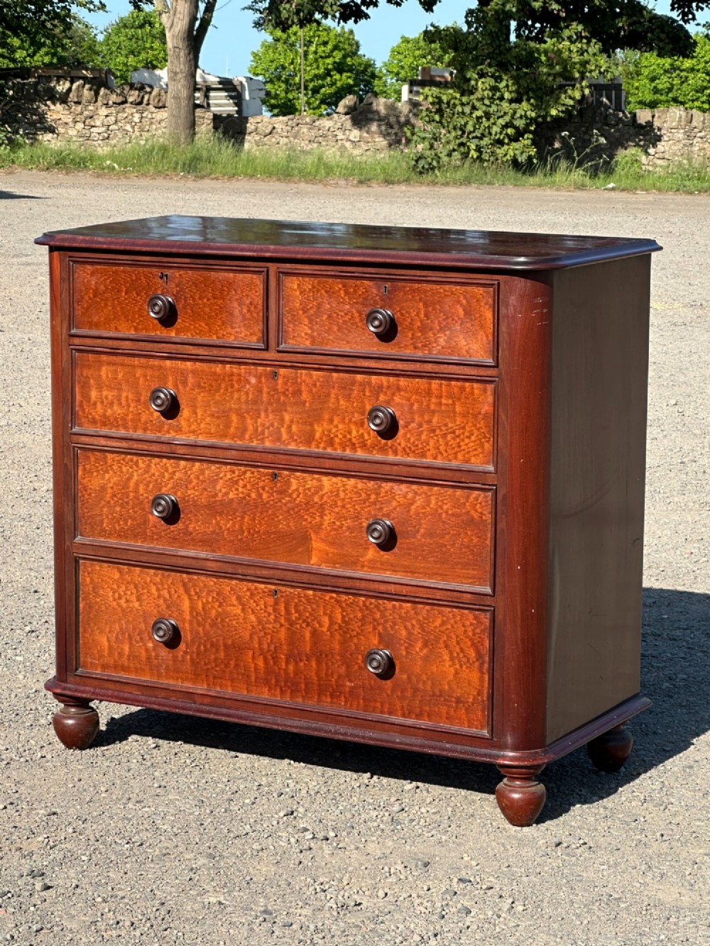 A 19th Century Plum Pudding Mahogany Chest Of Drawers In The Manner Of Gillows, C.1835 View IV