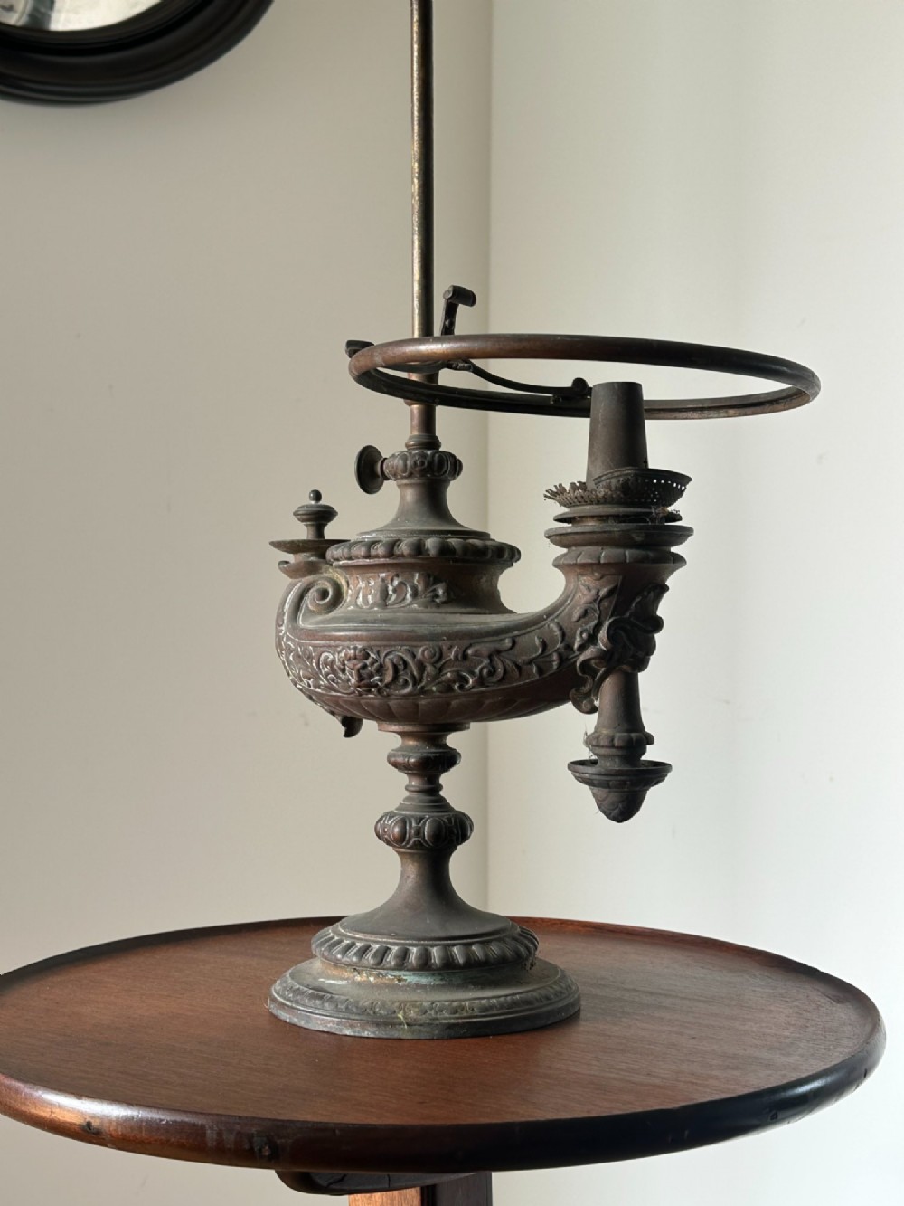 A Late 19th Century Brass 'Harvard Student's Oil Lamp' By Wild And Wessel, Berlin View II