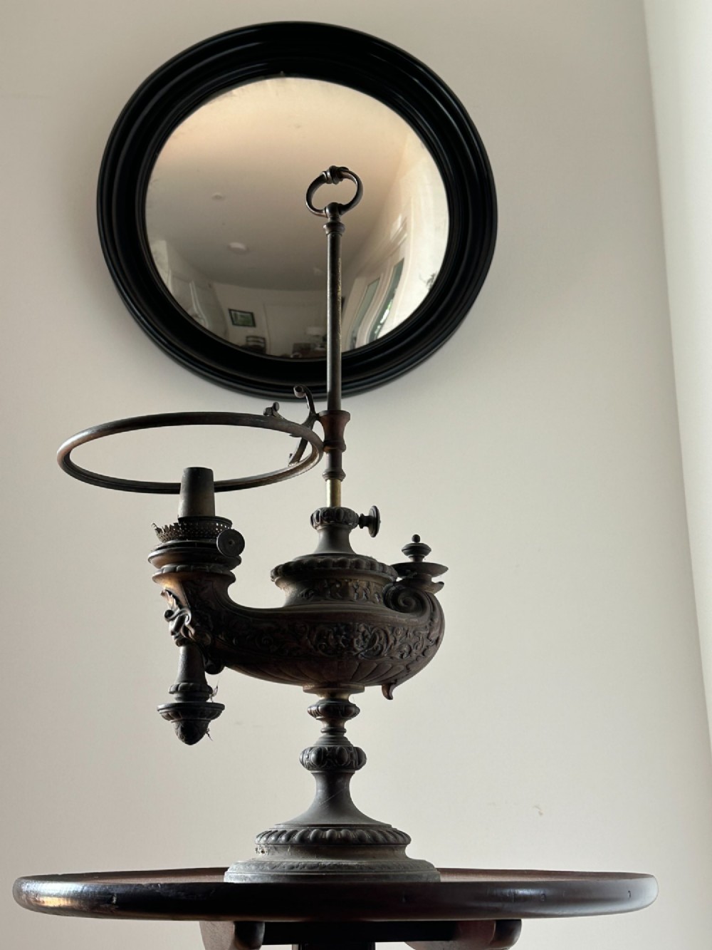 A Late 19th Century Brass 'Harvard Student's Oil Lamp' By Wild And Wessel, Berlin View IV