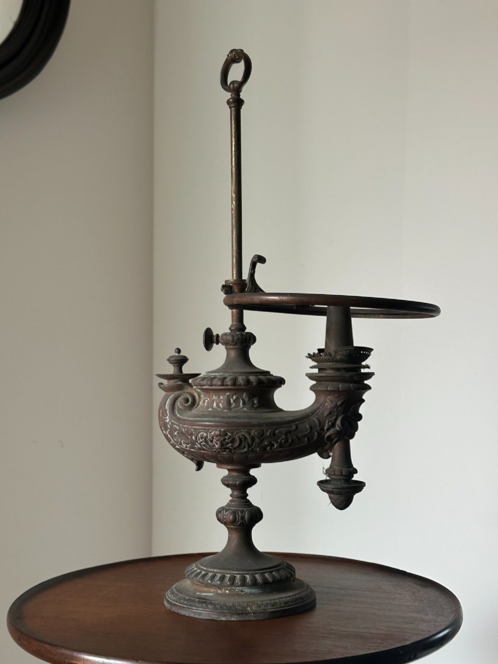 A Late 19th Century Brass 'Harvard Student's Oil Lamp' By Wild And Wessel, Berlin