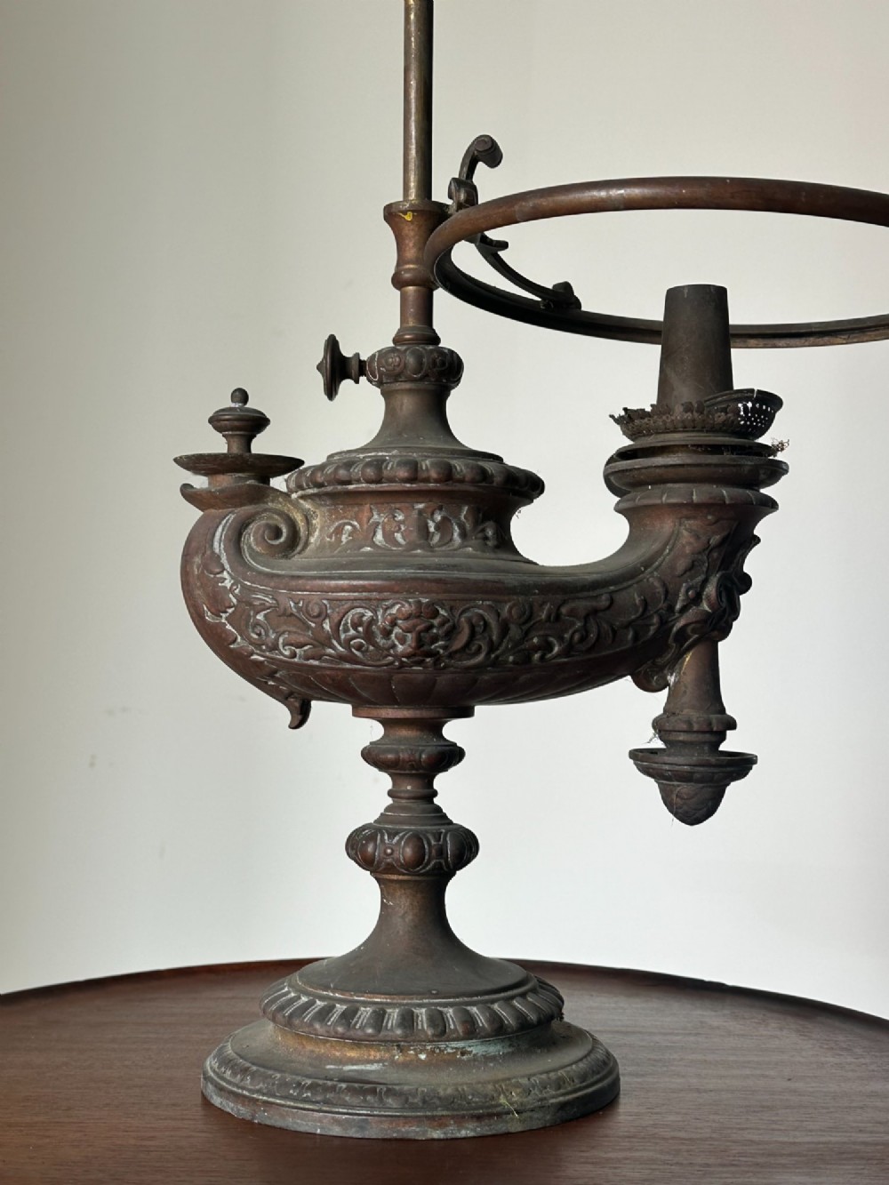 A Late 19th Century Brass 'Harvard Student's Oil Lamp' By Wild And Wessel, Berlin View V
