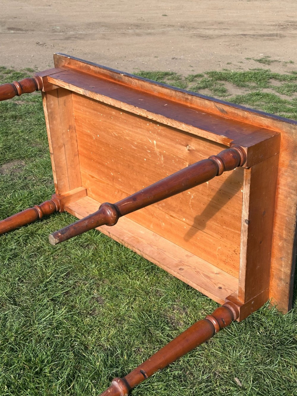 A Scottish late 19th century pine kitchen table View II