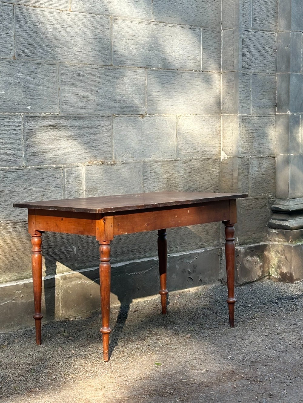 A Scottish late 19th century pine kitchen table View III