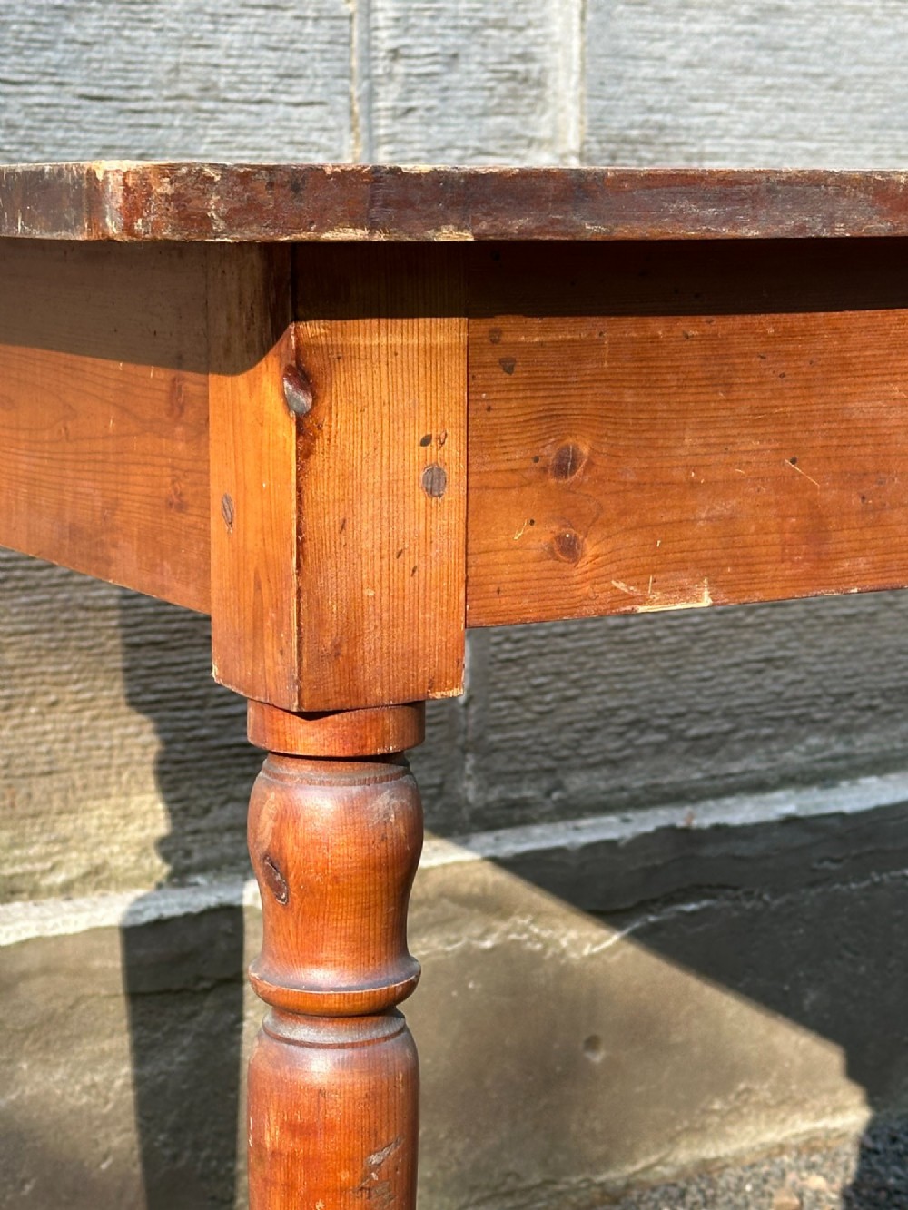 A Scottish late 19th century pine kitchen table View IV
