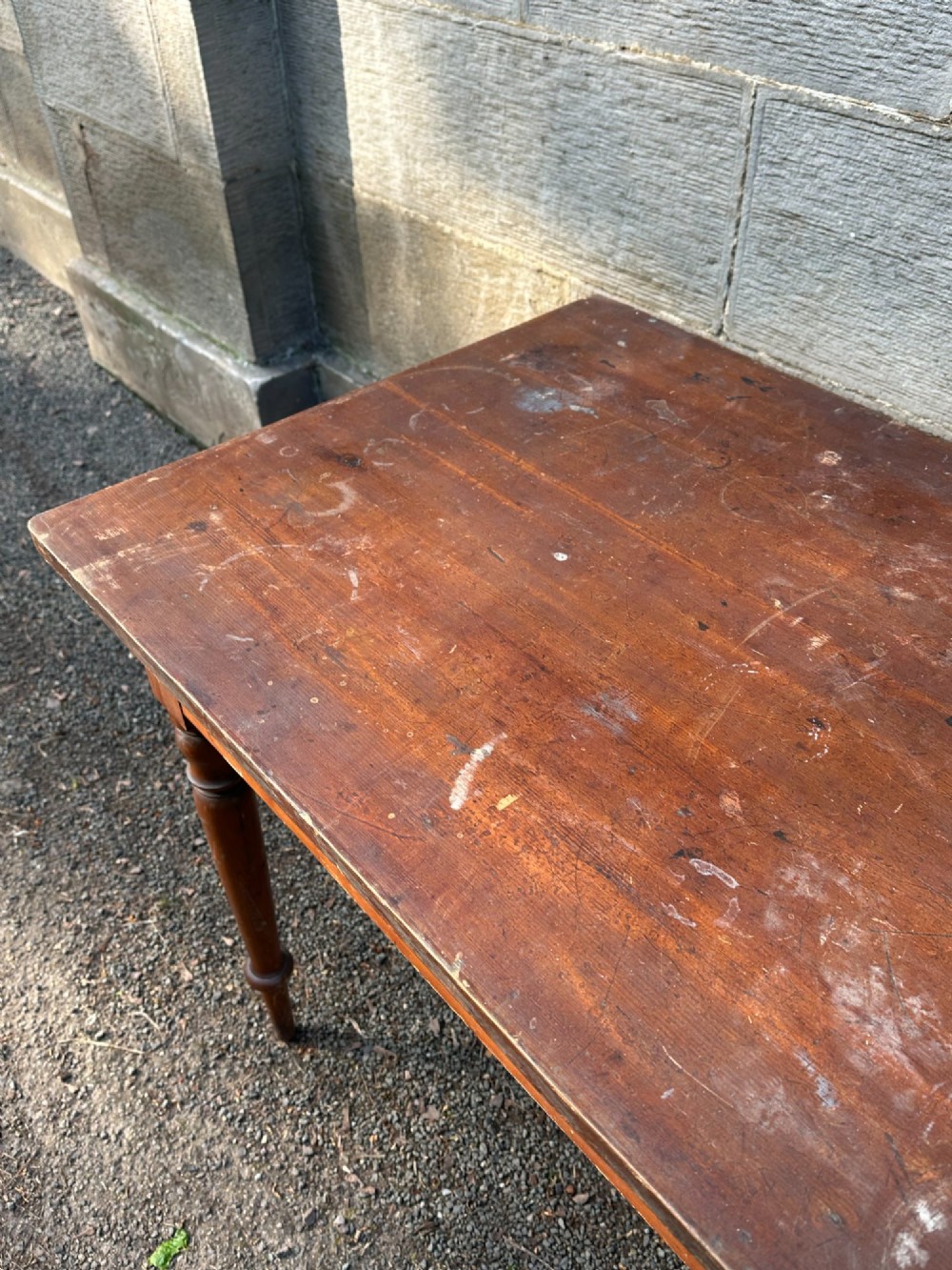 A Scottish late 19th century pine kitchen table View VI