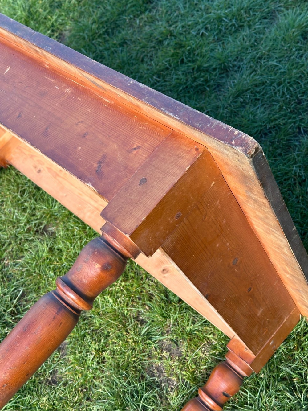 A Scottish late 19th century pine kitchen table View IX