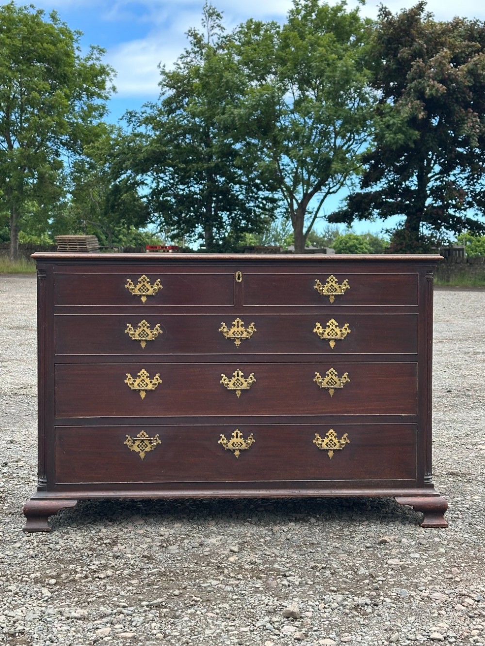 A Scottish George III mahogany mule chest, attributed to the workshop of Francis and William (Deacon) Brodie, Edinburgh, mid-18th century. View VII