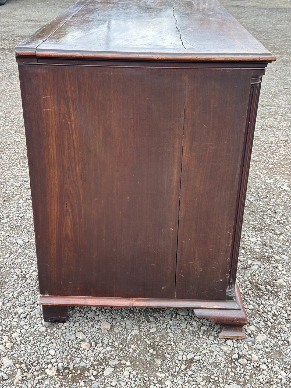 A Scottish George III mahogany mule chest, attributed to the workshop of Francis and William (Deacon) Brodie, Edinburgh, mid-18th century. View IX