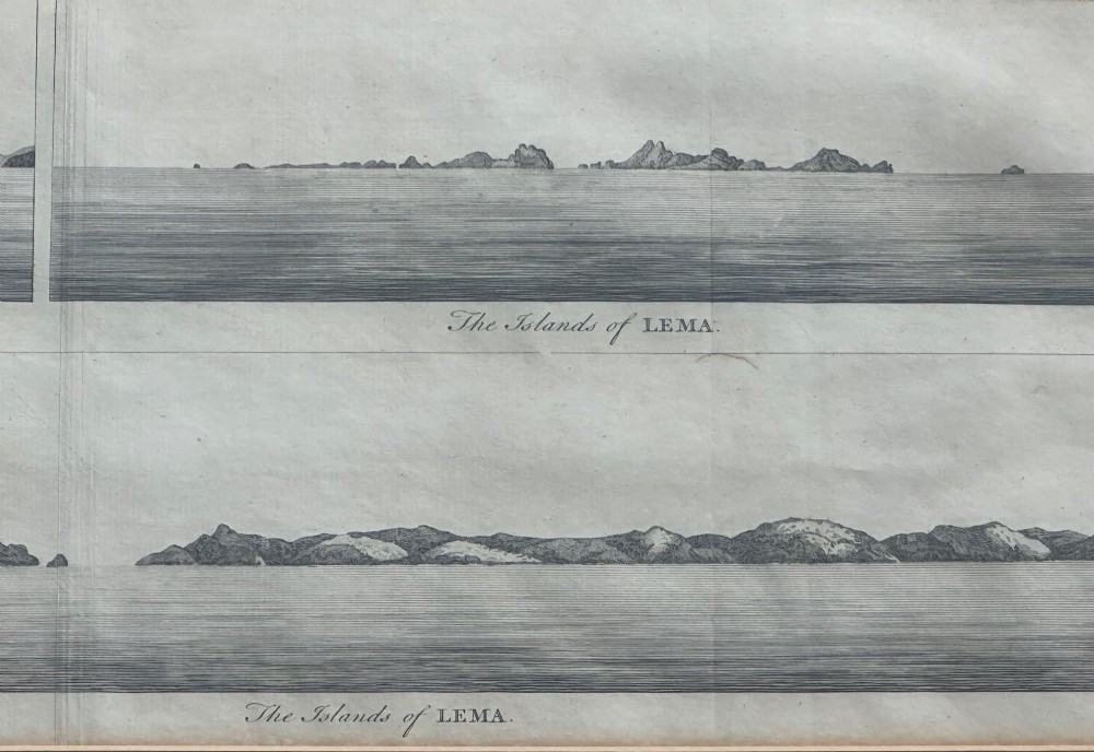 An 18th-century black and white copperplate engraving detailing an architectural grid plan of the town of Payta with a lettered legend at the base. View VIII
