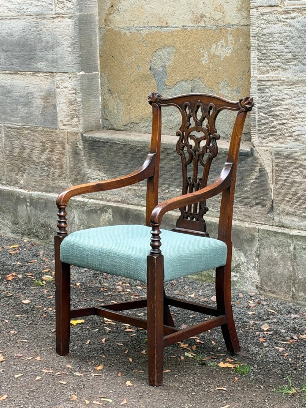 A 19th century Scottish walnut 'Gothick' armchair View III