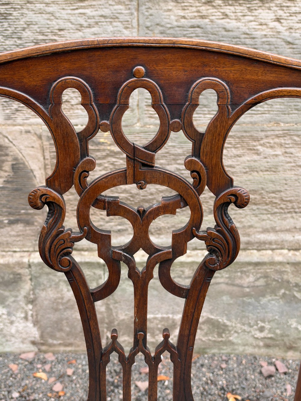 A 19th century Scottish walnut 'Gothick' armchair View IV
