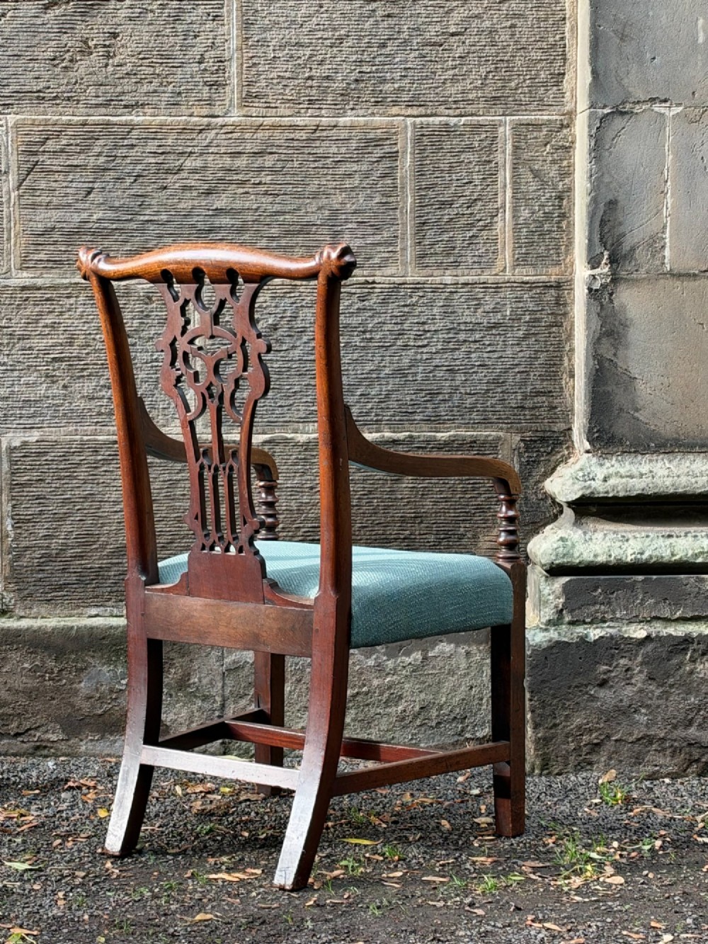 A 19th century Scottish walnut 'Gothick' armchair View V