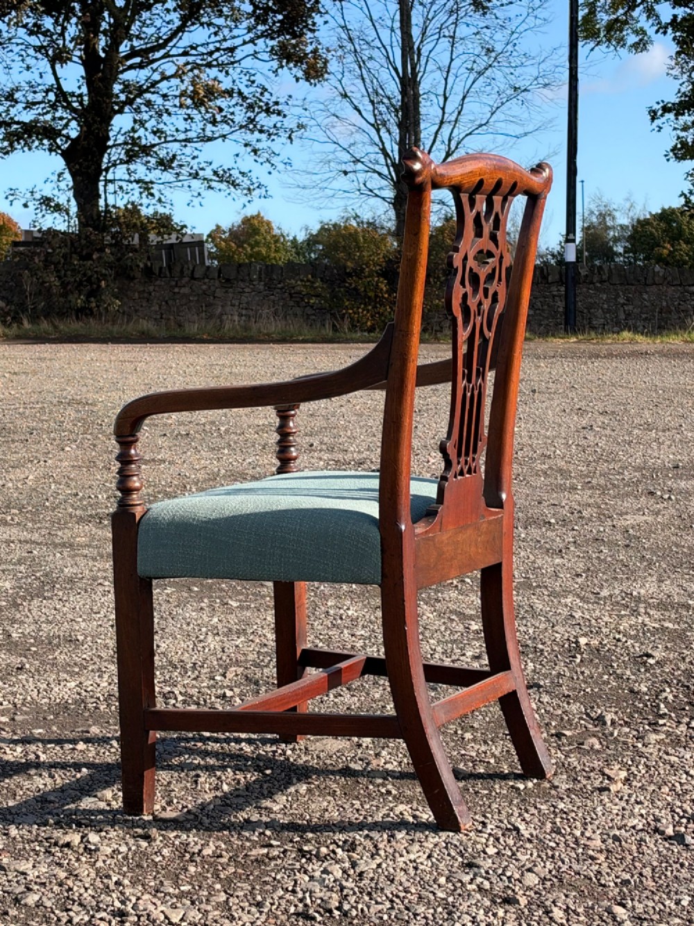 A 19th century Scottish walnut 'Gothick' armchair View VIII