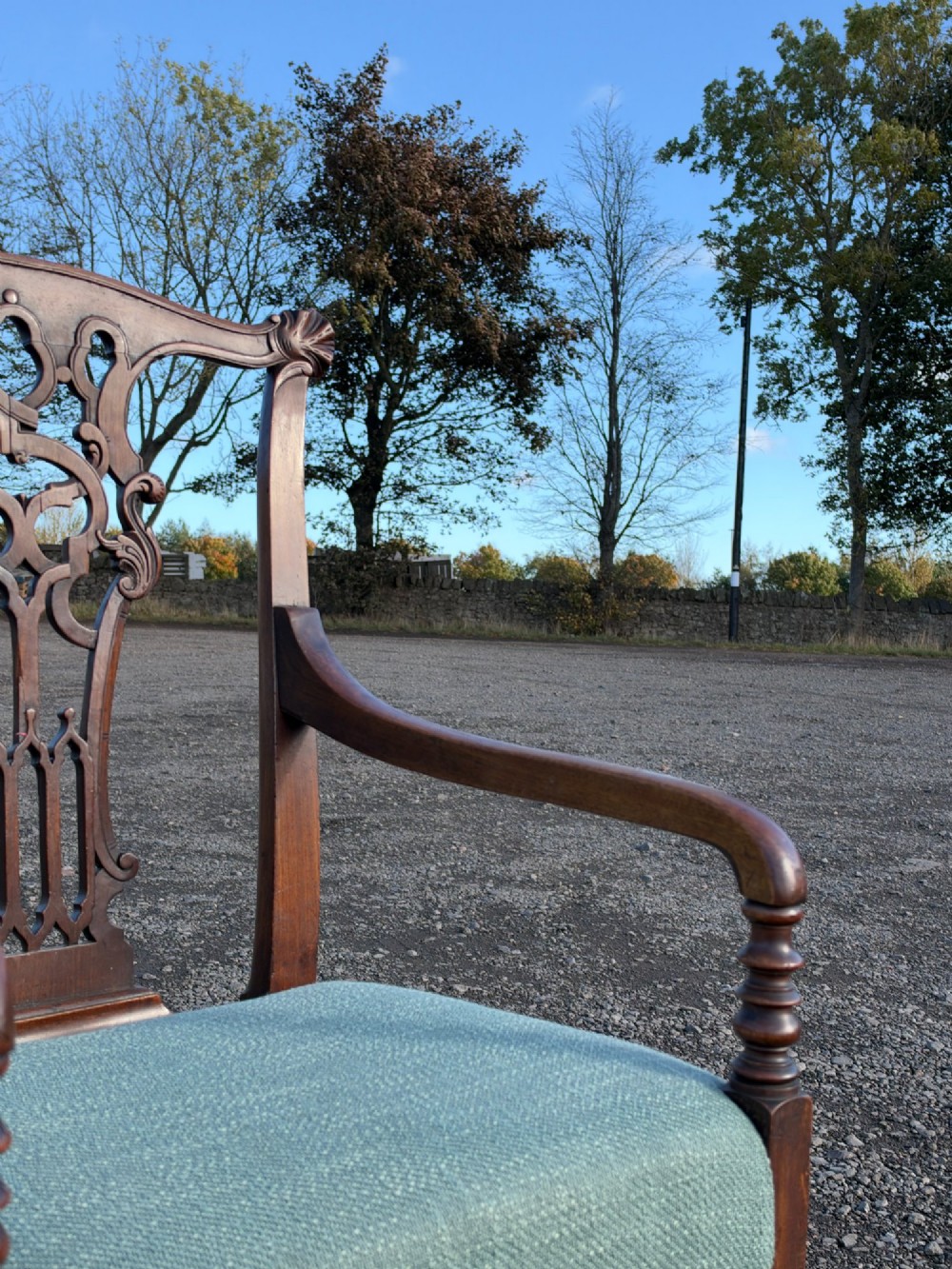 A 19th century Scottish walnut 'Gothick' armchair View IX