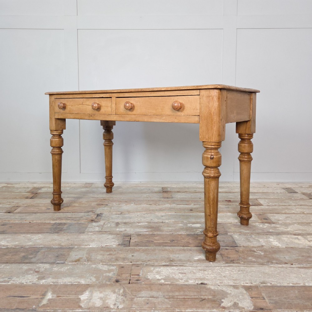 Antique Pine Side Table Or Console | 19th Century Victorian