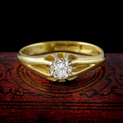Antique Edwardian Diamond Solitaire Ring 0.40ct Diamond