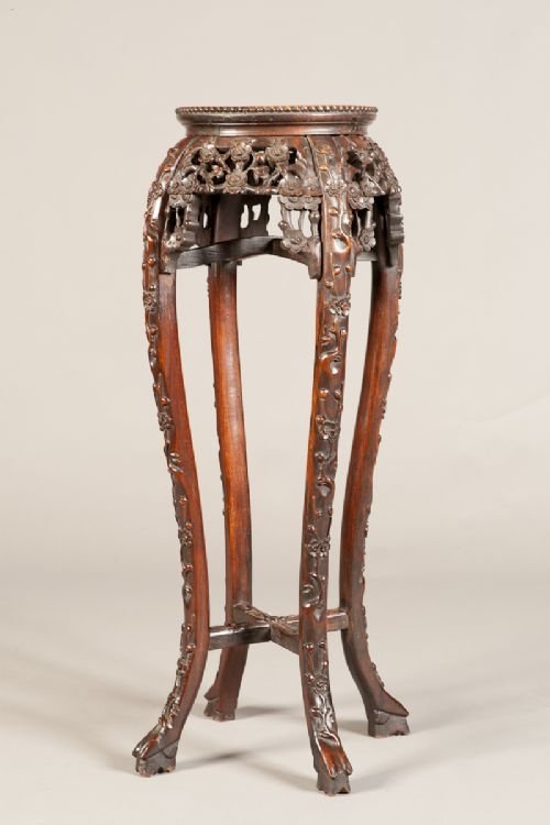 Carved Oriental Hardwood Stand