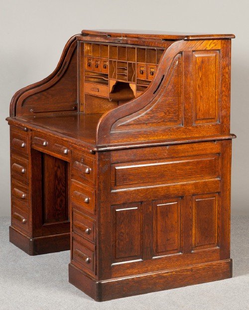 Oak Roll Top Desk