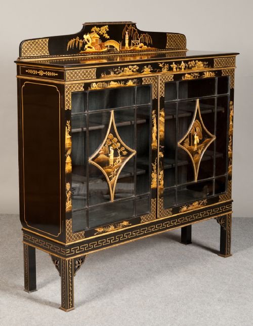 Oriental Style Cabinet Bookcase