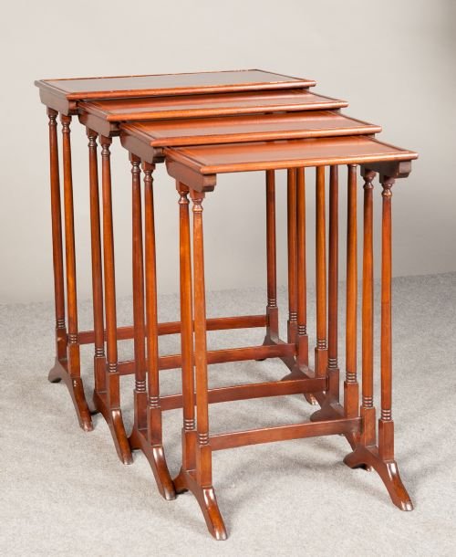 Inlaid Nest of 4 Tables