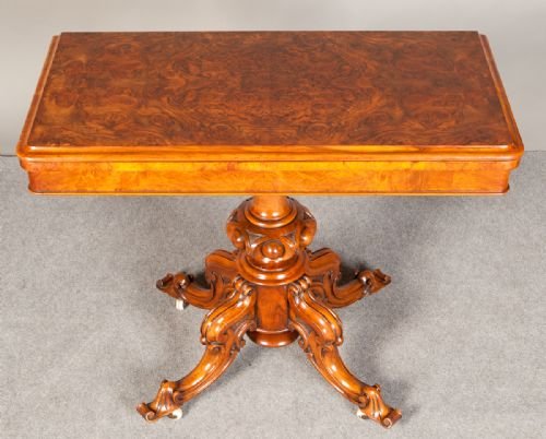 Victorian Walnut Card Table