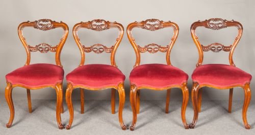 4 Victorian Rosewood Chairs