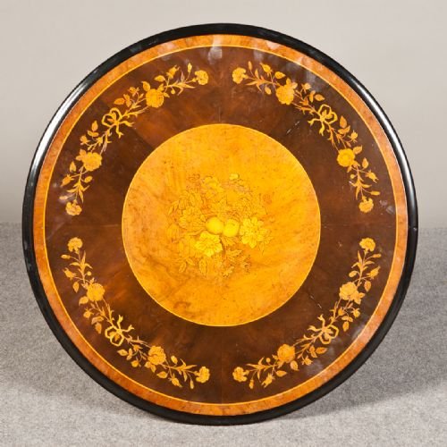 Victorian Marquetry Inlaid Table.