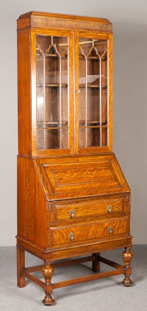 Oak Bureau Bookcase