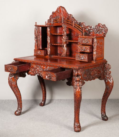 fig 1. Chinese Oriental Desk and Chair