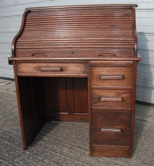 Oak Roll Top Desk